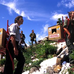 1995: il primo rilascio di gipeti nelle Alpi Marittime (G. Bernardi/PNAM)