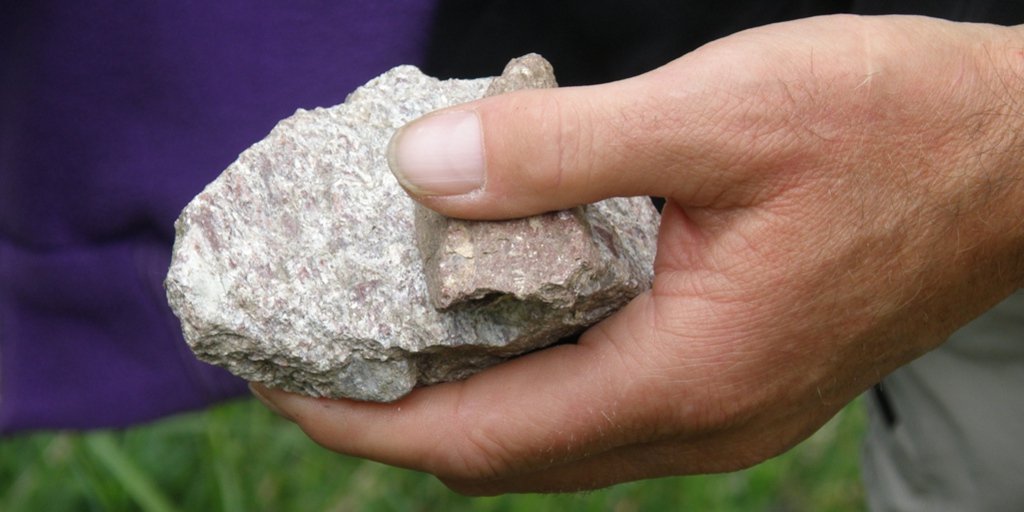 Un frammento di calcare, roccia facente parte della copertura Sedimentaria dei due Parchi (© Laura Martinelli PNAM)